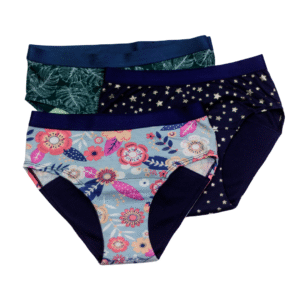 Calzones menstruales niñas x3